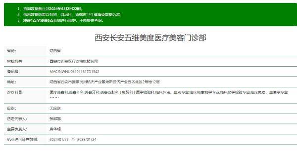 西安五维美度医疗美容门诊部怎么样？