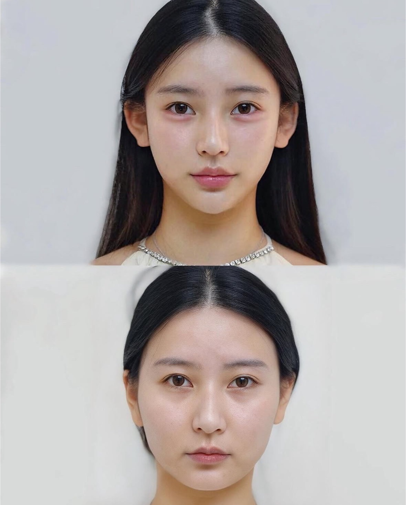 二、咬肌发达+皮肤松弛：可打瘦脸针，但需搭配抗衰项目